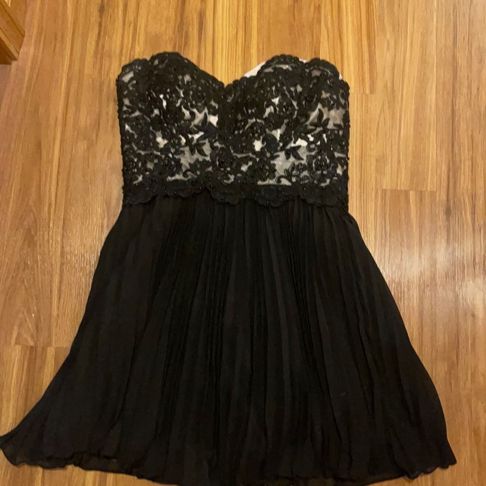 Black strapless corset  dress
